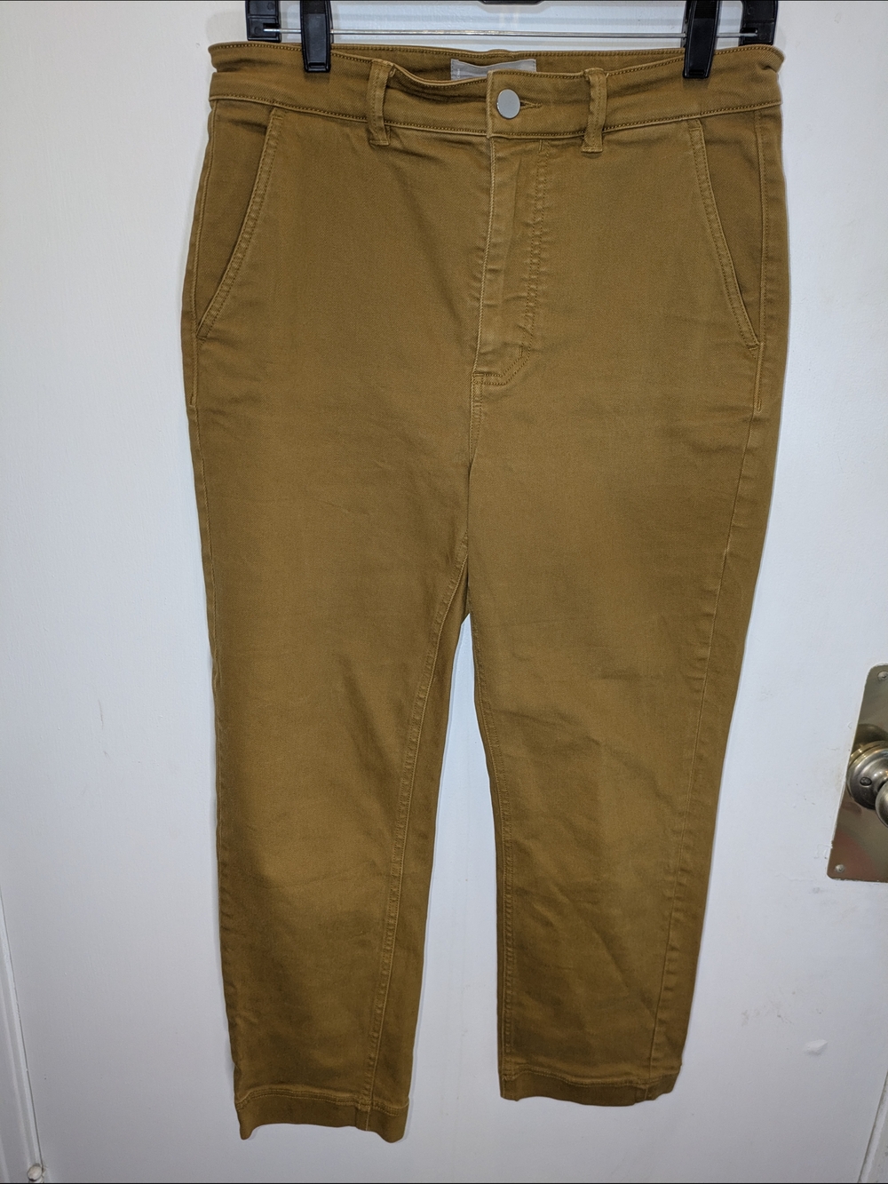 Everlane Cropped Straight Pants Golden Mustard Size 10 - Picture 4 of 8